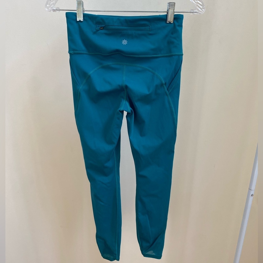 Athleta lighting tight leggings 7/8 teal Sz XS - Picture 3 of 8
